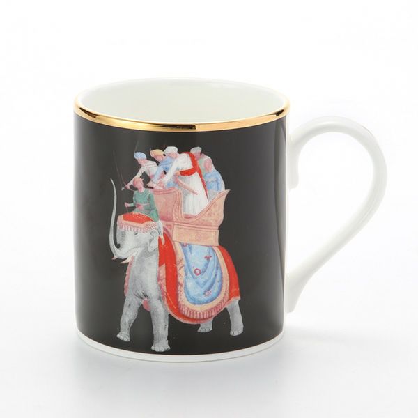 ロイカーカム ブレナム宮殿（インディアンルーム） マグ（エレファント／ブラック） 280ml