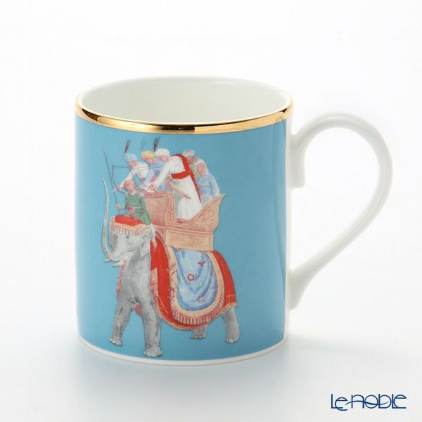 ロイカーカム ブレナム宮殿（インディアンルーム） マグ（エレファント／ブルー） 280ml