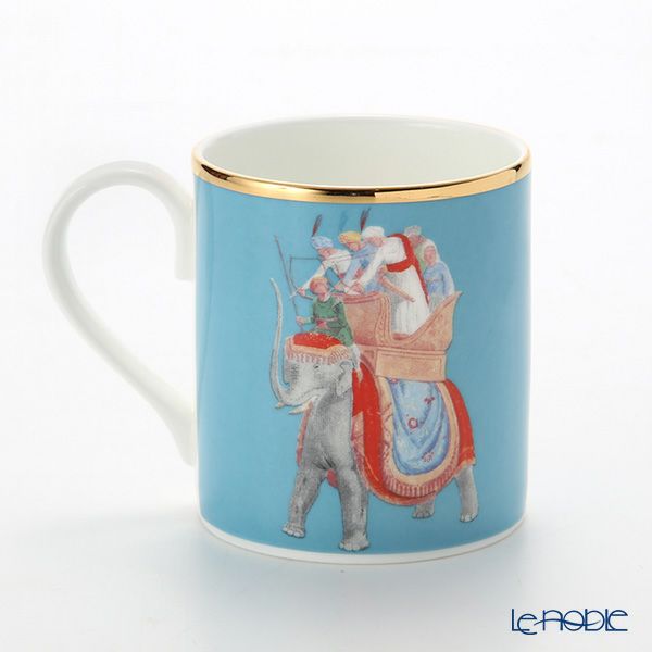 ロイカーカム ブレナム宮殿（インディアンルーム） マグ（エレファント／ブルー） 280ml