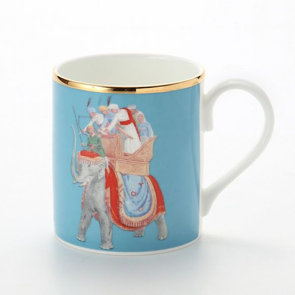 ロイカーカム ブレナム宮殿（インディアンルーム） マグ（エレファント／ブルー） 280ml