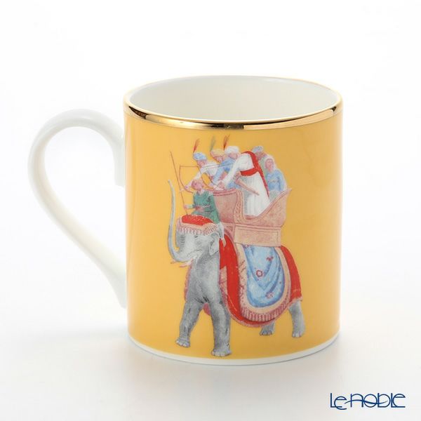 ロイカーカム ブレナム宮殿（インディアンルーム） マグ（エレファント／イエロー） 280ml