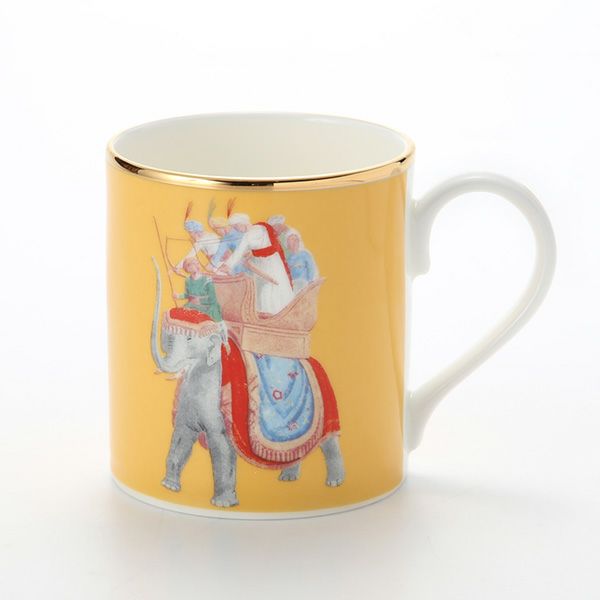 ロイカーカム ブレナム宮殿（インディアンルーム） マグ（エレファント／イエロー） 280ml