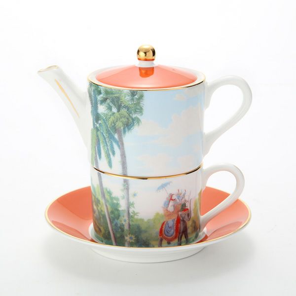 ロイカーカム ブレナム宮殿（インディアンルーム） ティーカップ＆ソーサー（1人用ポット付）／ティーフォーワン