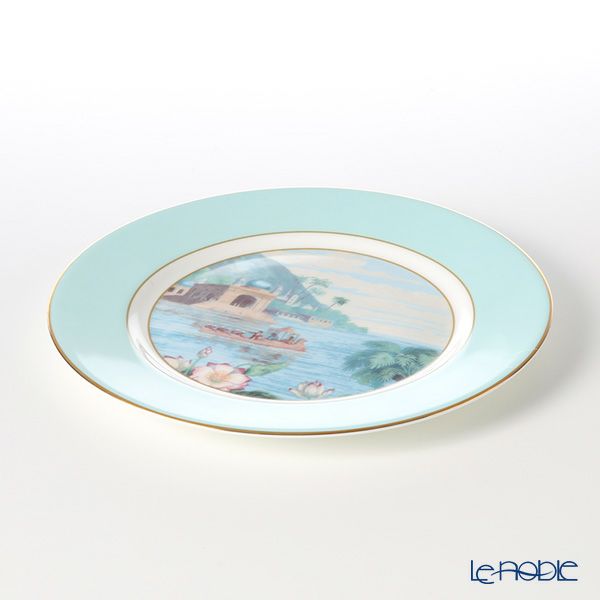 ロイカーカム ブレナム宮殿（インディアンルーム） 22cm ティープレート（ターコイズ）