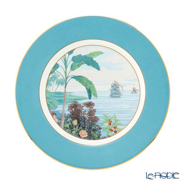 ロイカーカム ブレナム宮殿（インディアンルーム） 22cm ティープレート（ブルー）