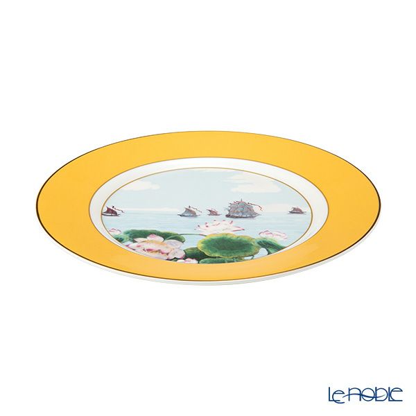 ロイカーカム ブレナム宮殿（インディアンルーム） 22cm ティープレート（イエロー）