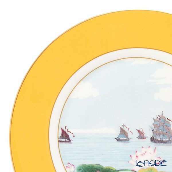 ロイカーカム ブレナム宮殿（インディアンルーム） 22cm ティープレート（イエロー）