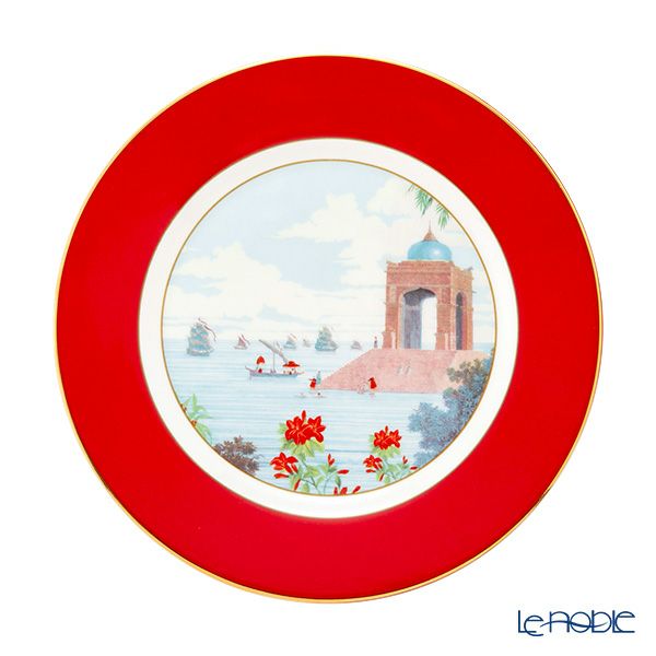 ロイカーカム ブレナム宮殿（インディアンルーム） 22cm ティープレート（レッド）