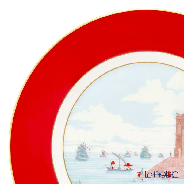 ロイカーカム ブレナム宮殿（インディアンルーム） 22cm ティープレート（レッド）
