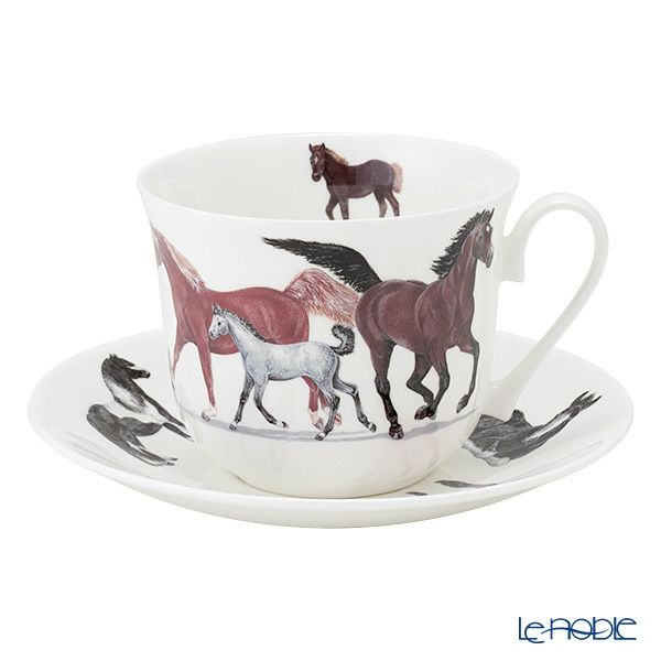 ロイカーカム ホース モーニングカップ＆ソーサー 480ml