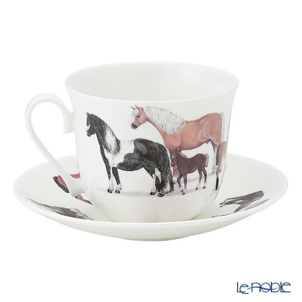 ロイカーカム ホース モーニングカップ＆ソーサー 480ml