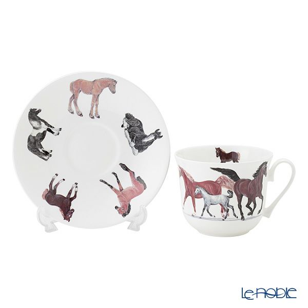 ロイカーカム ホース モーニングカップ＆ソーサー 480ml