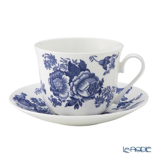 ロイカーカム ブルー ビクトリア モーニングカップ＆ソーサー 480ml