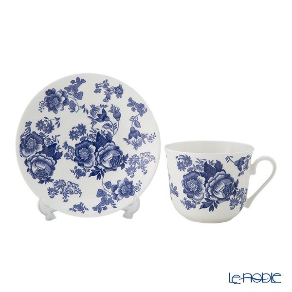 ロイカーカム ブルー ビクトリア モーニングカップ＆ソーサー 480ml