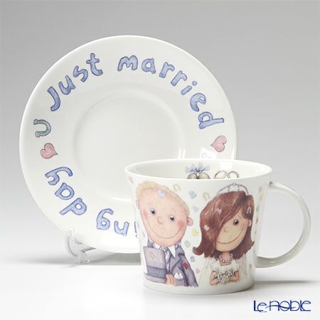 ロイカーカム ウェディングディ モーニングカップ＆ソーサー（ローラ） 480ml