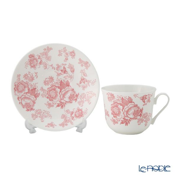 ロイカーカム ピンク ビクトリア モーニングカップ＆ソーサー 480ml