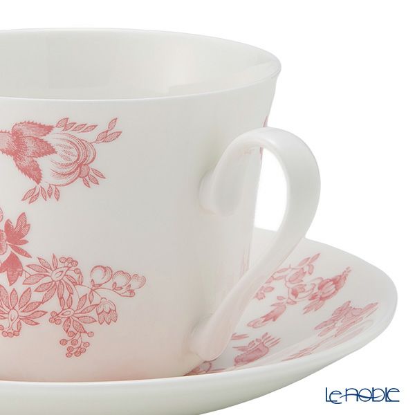 ロイカーカム ピンク ビクトリア モーニングカップ＆ソーサー 480ml