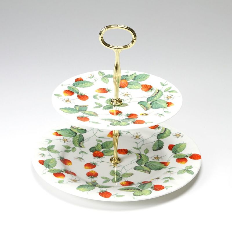 ロイカーカム アルパインストロベリー 2段ケーキスタンド