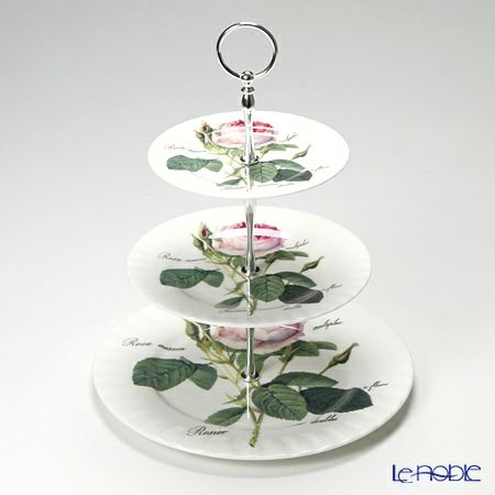 ロイカーカム ルドゥトロサ／ルドゥーテ・ローズ 3段ケーキスタンド