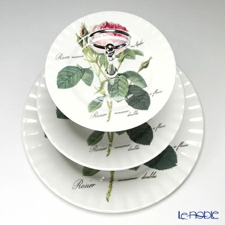 ロイカーカム ルドゥトロサ／ルドゥーテ・ローズ 3段ケーキスタンド