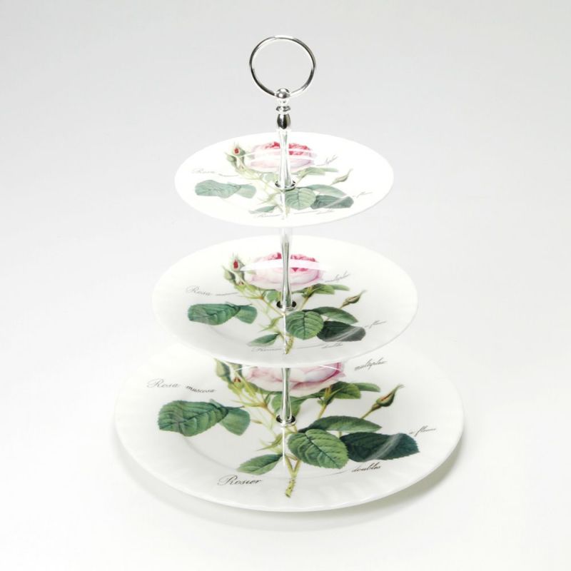 ロイカーカム ルドゥトロサ／ルドゥーテ・ローズ 3段ケーキスタンド