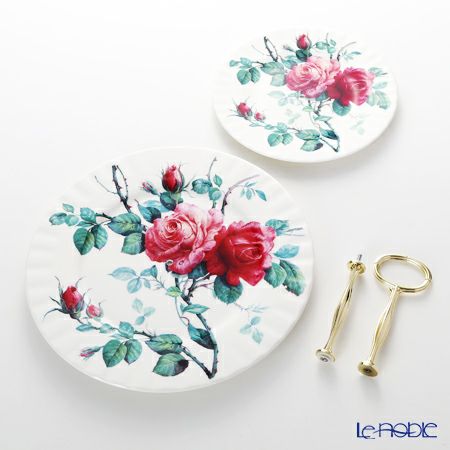 ロイカーカム イングリッシュローズ 2段ケーキスタンド