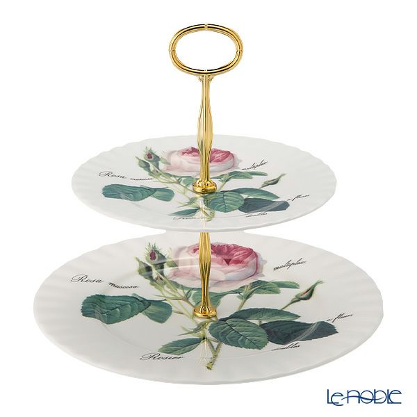 ロイカーカム ルドゥトロサ／ルドゥーテ・ローズ 2段ケーキスタンド