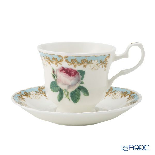 ロイカーカム ビンテージローズ ブルー ティーカップ＆ソーサー（スタンダード） 230ml