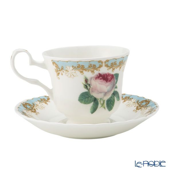 ロイカーカム ビンテージローズ ブルー ティーカップ＆ソーサー（スタンダード） 230ml