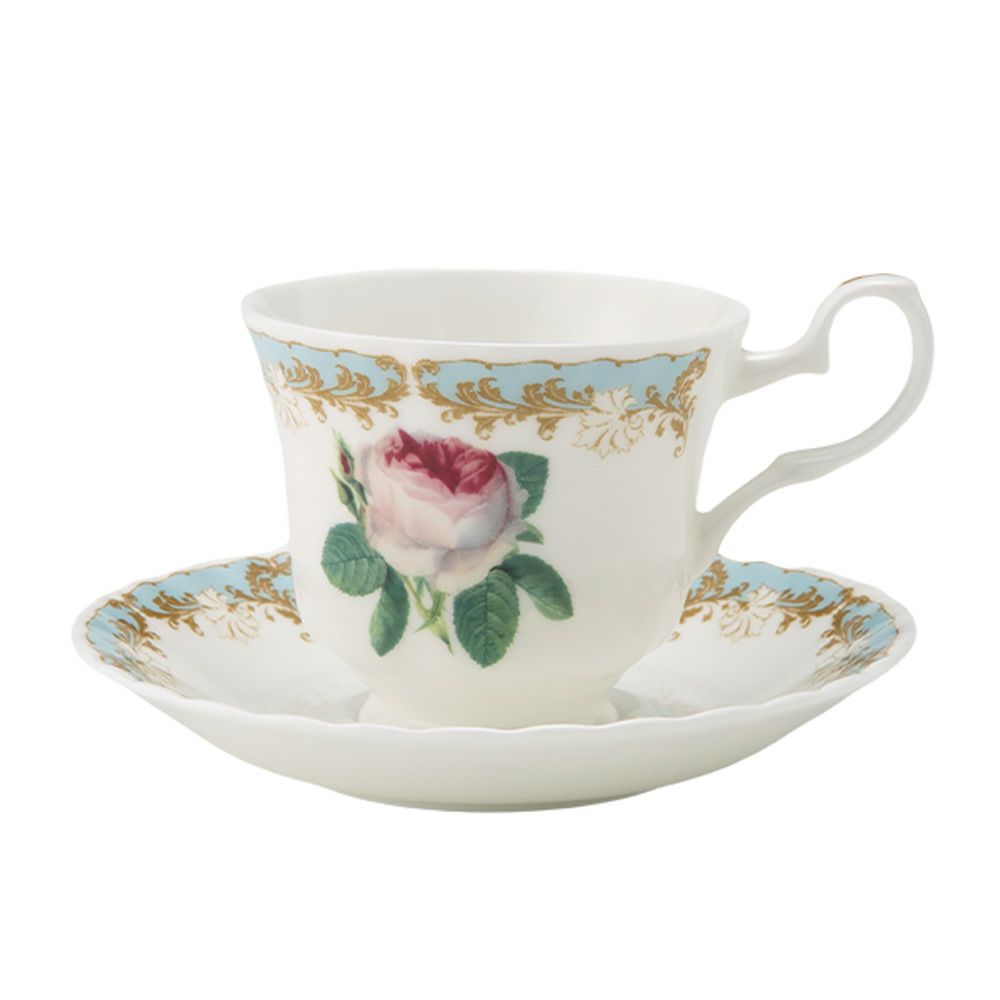 ロイカーカム ビンテージローズ ブルー ティーカップ＆ソーサー（スタンダード） 230ml