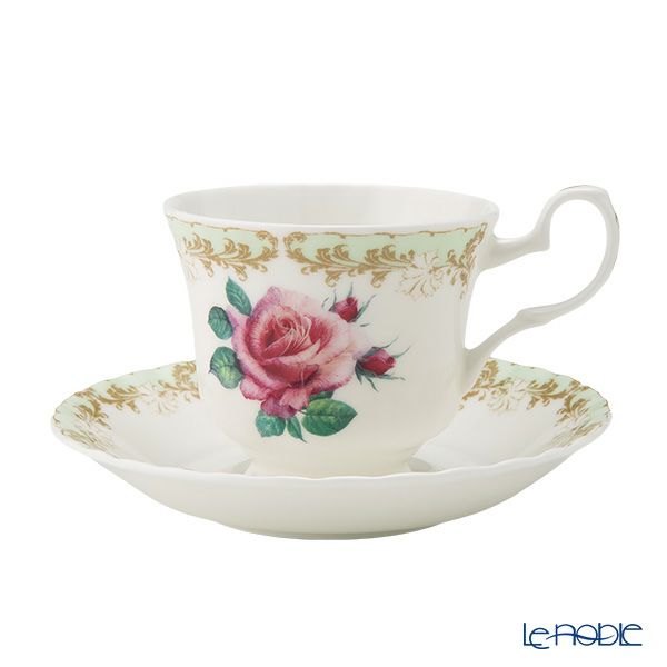 ロイカーカム ビンテージローズ グリーン ティーカップ＆ソーサー（スタンダード） 230ml