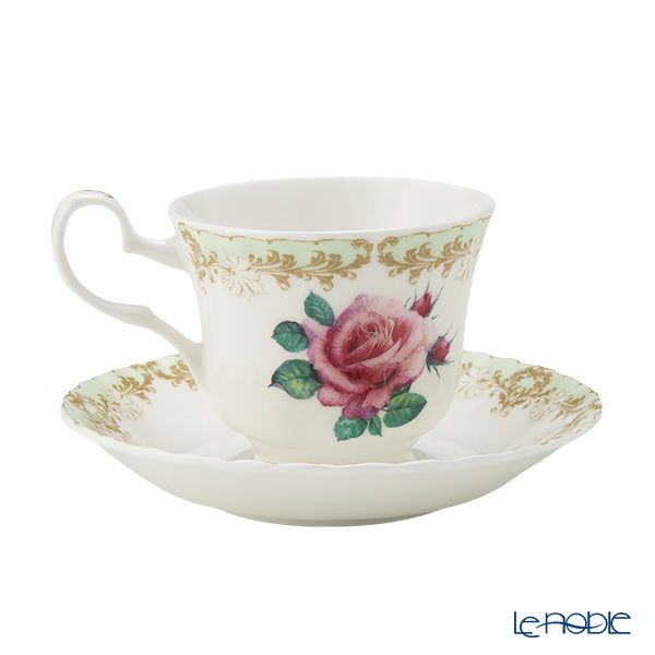 ロイカーカム ビンテージローズ グリーン ティーカップ＆ソーサー（スタンダード） 230ml