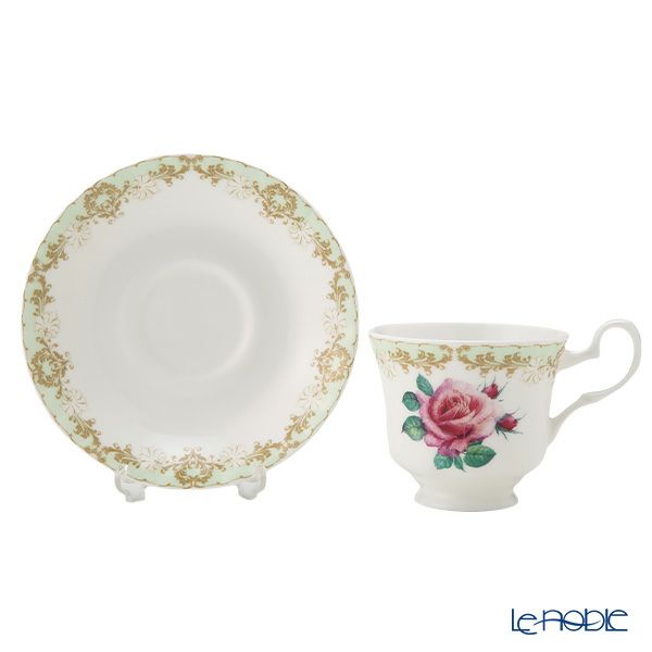 ロイカーカム ビンテージローズ グリーン ティーカップ＆ソーサー（スタンダード） 230ml