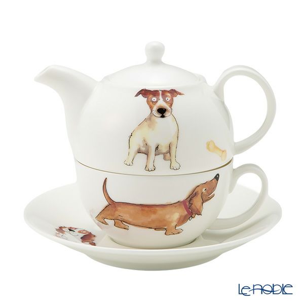 ロイカーカム ドッグ ティーカップ＆ソーサー（1人用ポット付）／ティーフォーワン