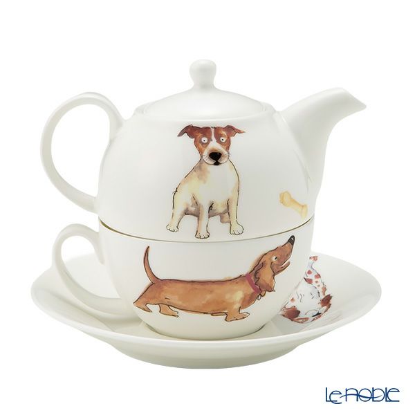 ロイカーカム ドッグ ティーカップ＆ソーサー（1人用ポット付）／ティーフォーワン