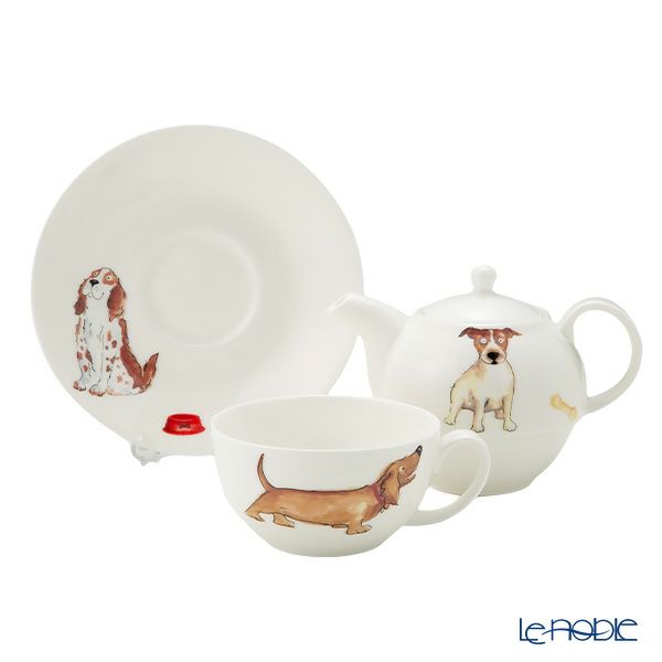 ロイカーカム ドッグ ティーカップ＆ソーサー（1人用ポット付）／ティーフォーワン