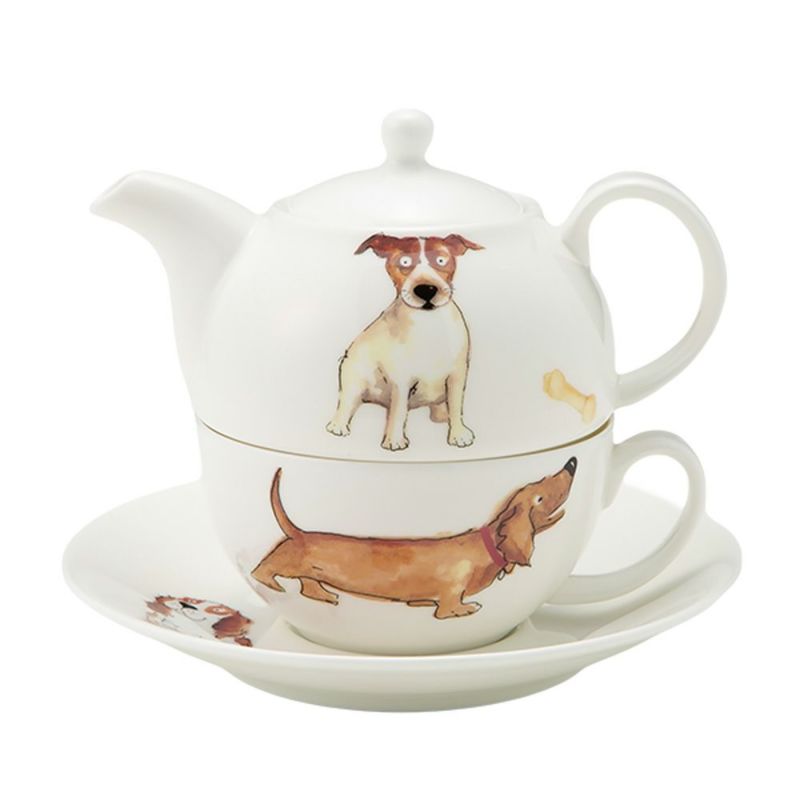 ロイカーカム ドッグ ティーカップ＆ソーサー（1人用ポット付）／ティーフォーワン