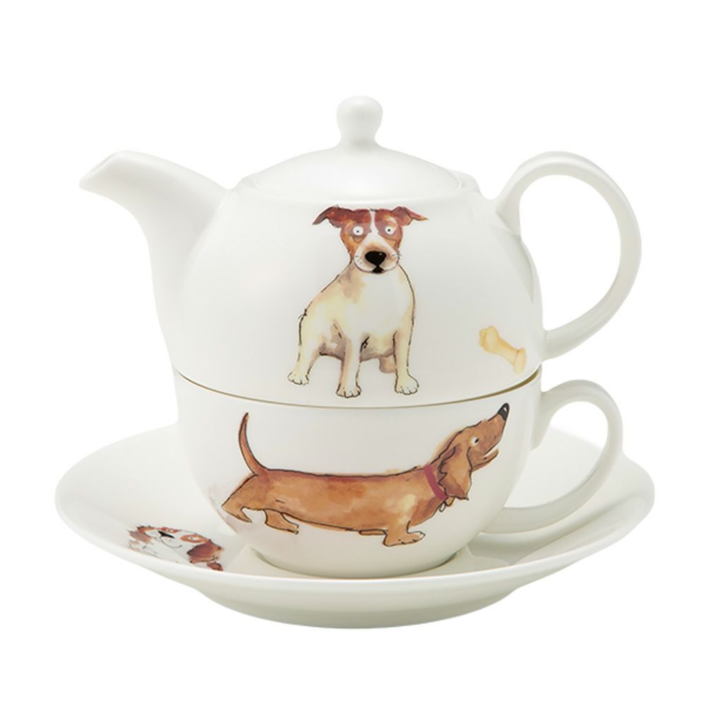 ロイカーカム ドッグ ティーカップ＆ソーサー（1人用ポット付）／ティーフォーワン