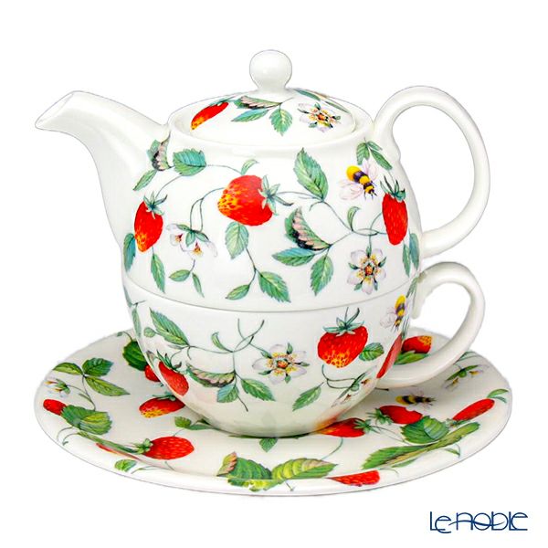 ロイカーカム アルパインストロベリー ティーカップ＆ソーサー（1人用ポット付）／ティーフォーワン