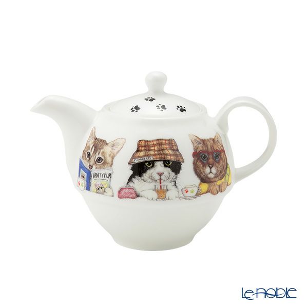 ロイカーカム アニマルファッション キャット ティーカップ＆ソーサー（1人用ポット付）／ティーフォーワン