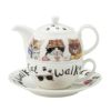 ロイカーカム アニマルファッション キャット ティーカップ＆ソーサー（1人用ポット付）／ティーフォーワン