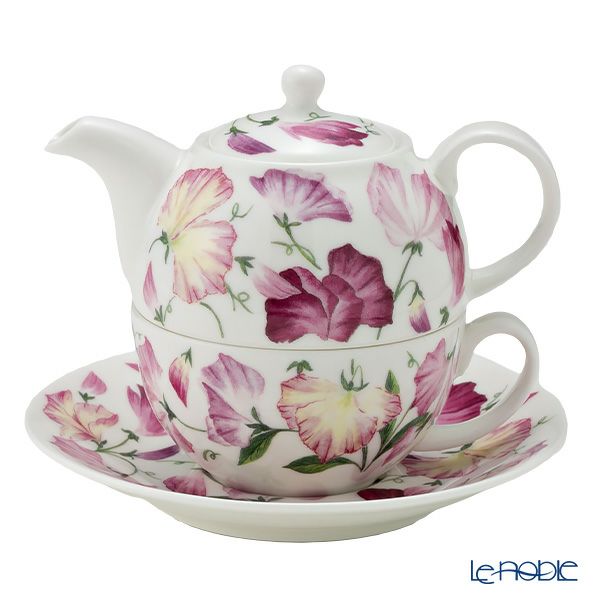 ロイカーカム スイートピー ティーカップ＆ソーサー（1人用ポット付）／ティーフォーワン