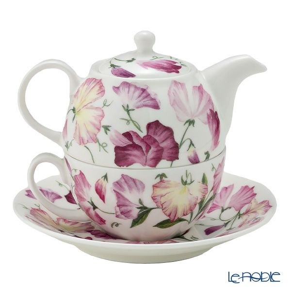 ロイカーカム スイートピー ティーカップ＆ソーサー（1人用ポット付）／ティーフォーワン