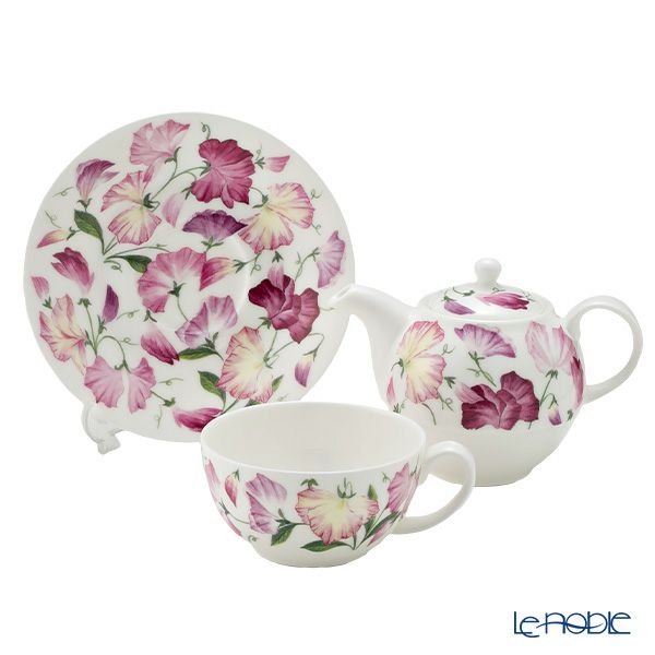 ロイカーカム スイートピー ティーカップ＆ソーサー（1人用ポット付）／ティーフォーワン