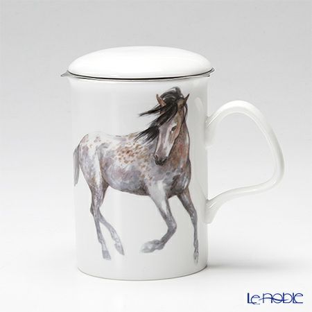 ロイカーカム ホース（2013） ホワイト＆ブラウン こし器付ビーカー 320ml