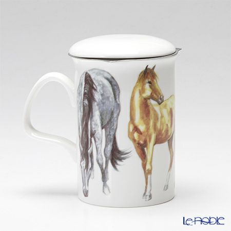 ロイカーカム ホース（2013） ホワイト＆ブラウン こし器付ビーカー 320ml