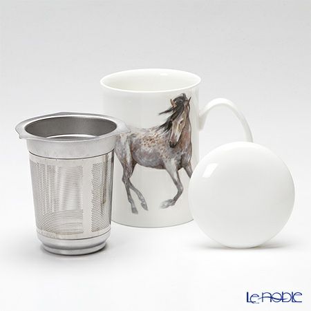 ロイカーカム ホース（2013） ホワイト＆ブラウン こし器付ビーカー 320ml