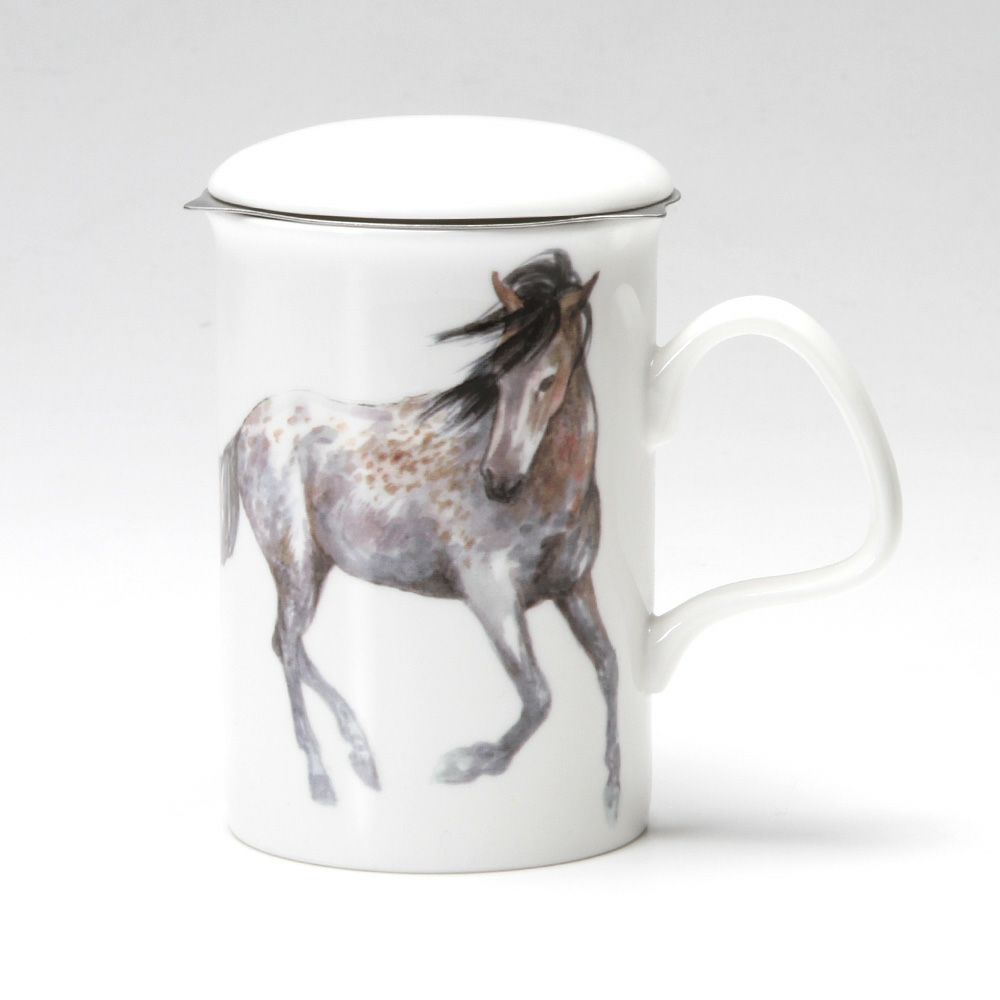 ロイカーカム ホース（2013） ホワイト＆ブラウン こし器付ビーカー 320ml