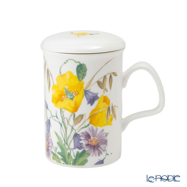 ロイカーカム イングリッシュメドウ イエロー こし器付ビーカー 320ml