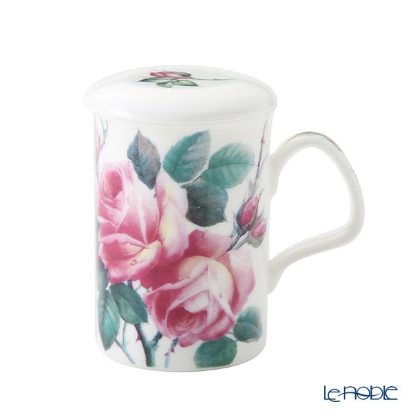 ロイカーカム イングリッシュローズ ピンク こし器付ビーカー 320ml